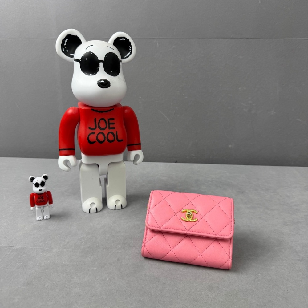 Authentic CHANEL Joe Cool Bearbrick Set with Pink Bag